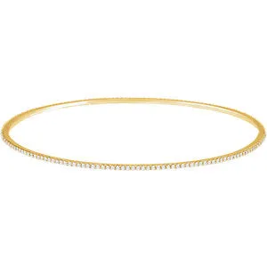 14K Yellow 1 CTW Diamond Stackable Bangle Bracelet