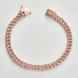 14KR 1.70CTW DIAMOND MIAMI CUBAN BRACELET