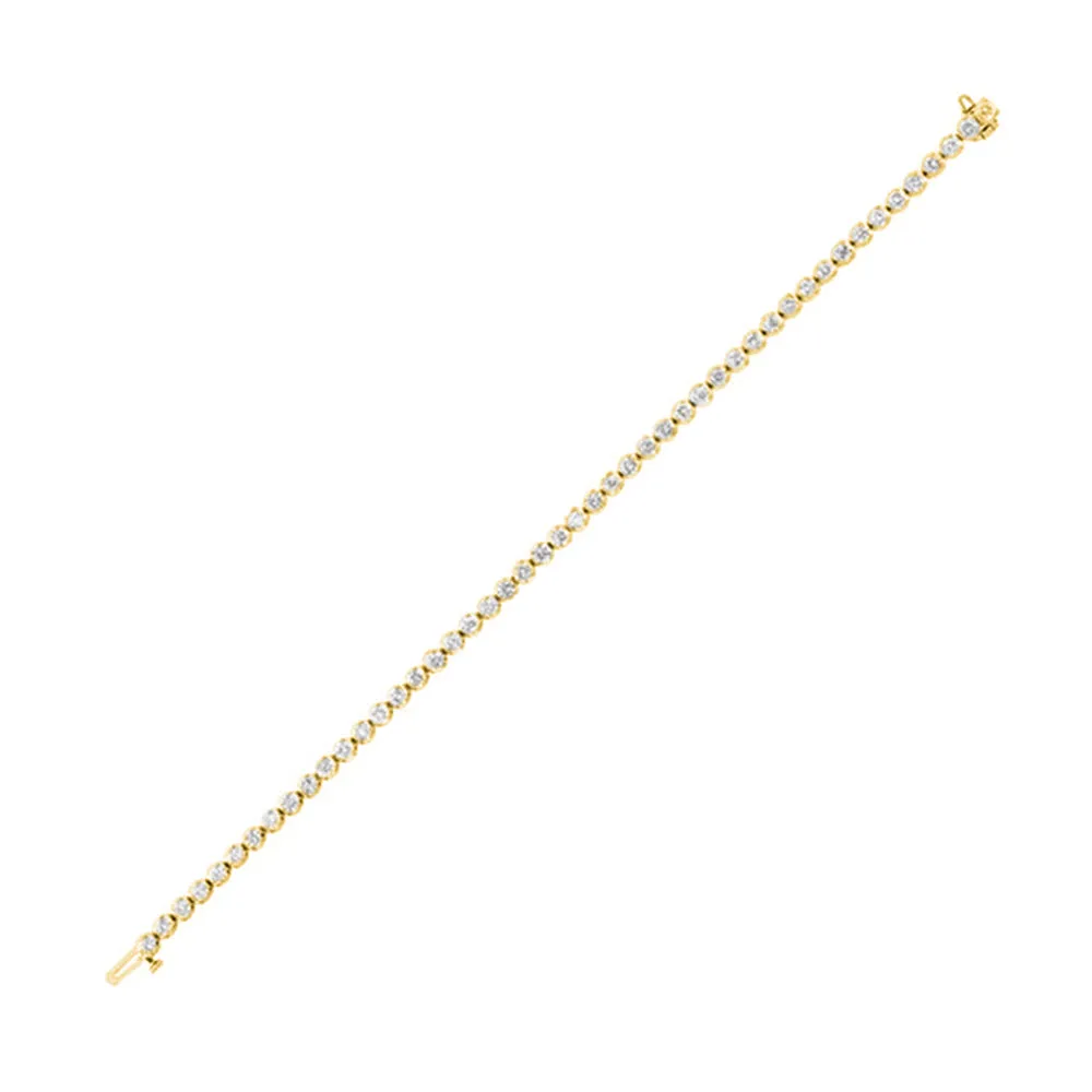 14KT Yellow Gold & Diamond Tennis Bracelet -  5/6 ctw