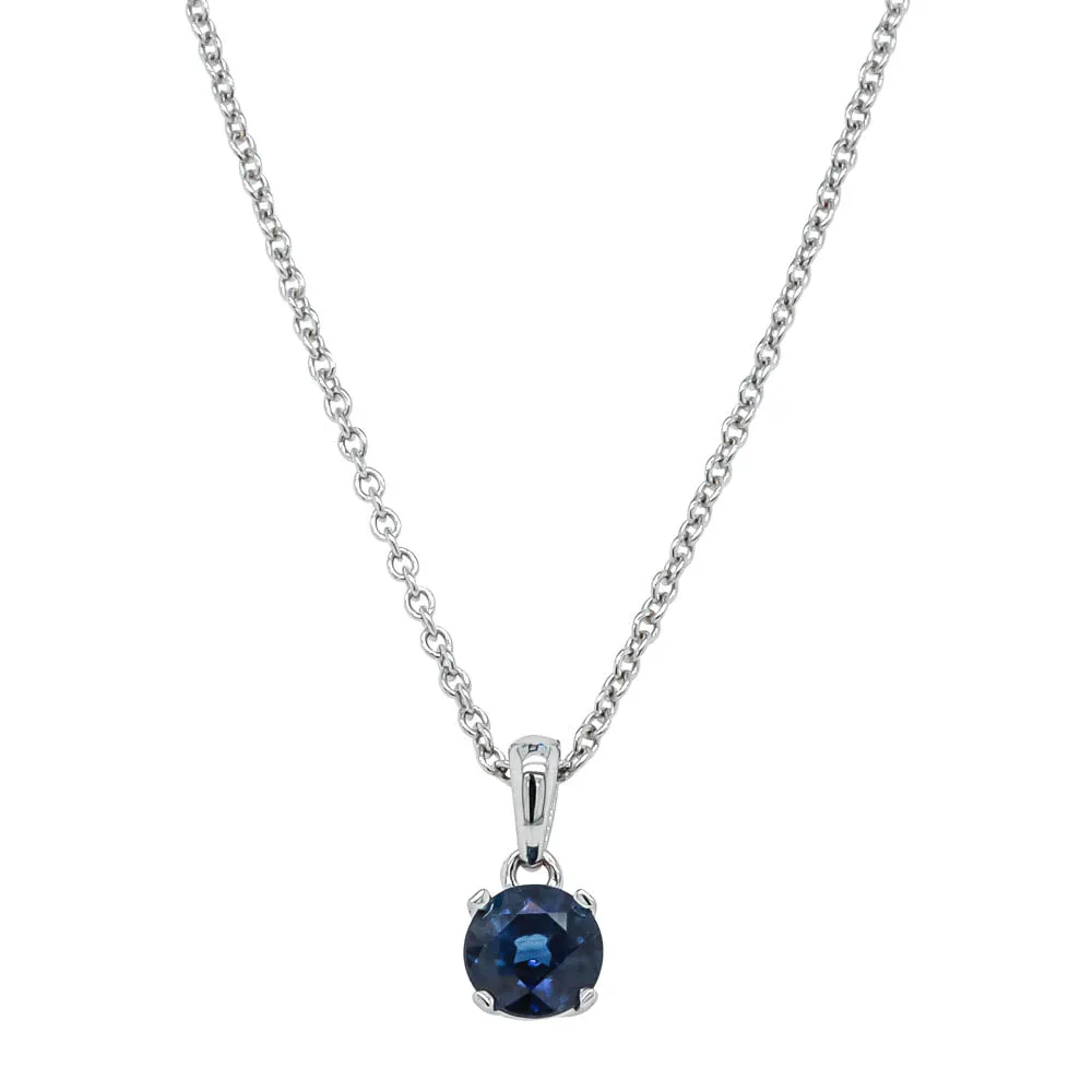 18ct White Gold .66ct Sapphire Blossom Pendant