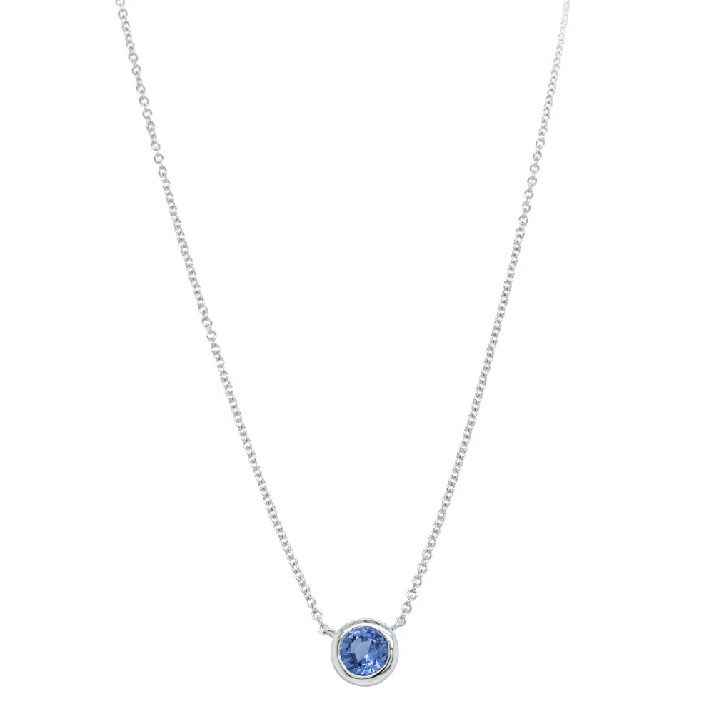 18ct White Gold .85ct Sapphire Natalia Pendant