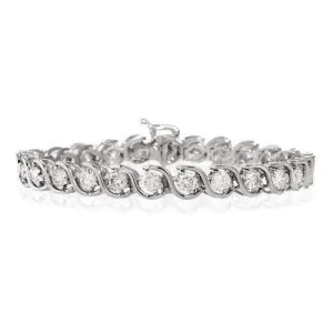 18ct White Gold & Diamond Bracelet - H1116