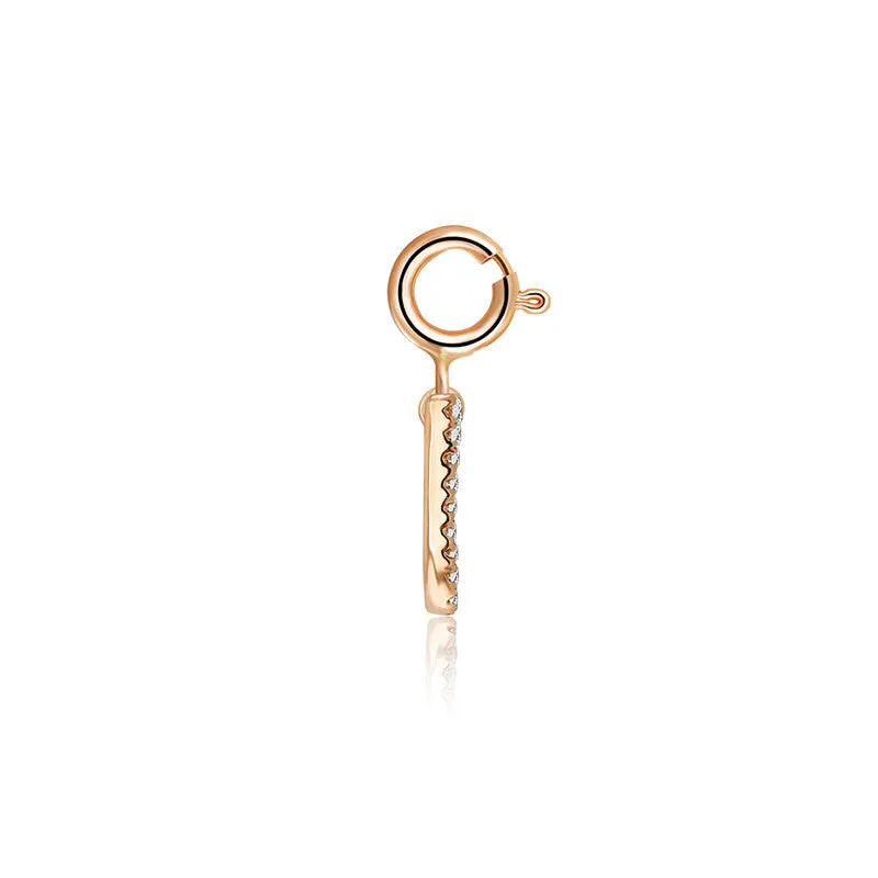 18k Gold Double Eighth Note Sign Diamond Charms