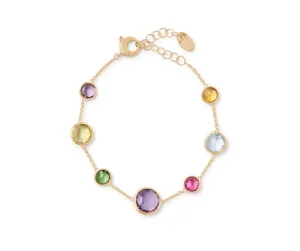 18K YELLOW GOLD MIXED GEMSTONE BRACELET FROM THE JAIPUR COLLECTION