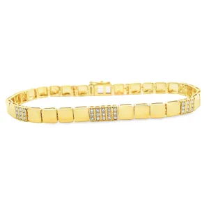 .42ct 14k Yellow Gold Diamond Bracelet