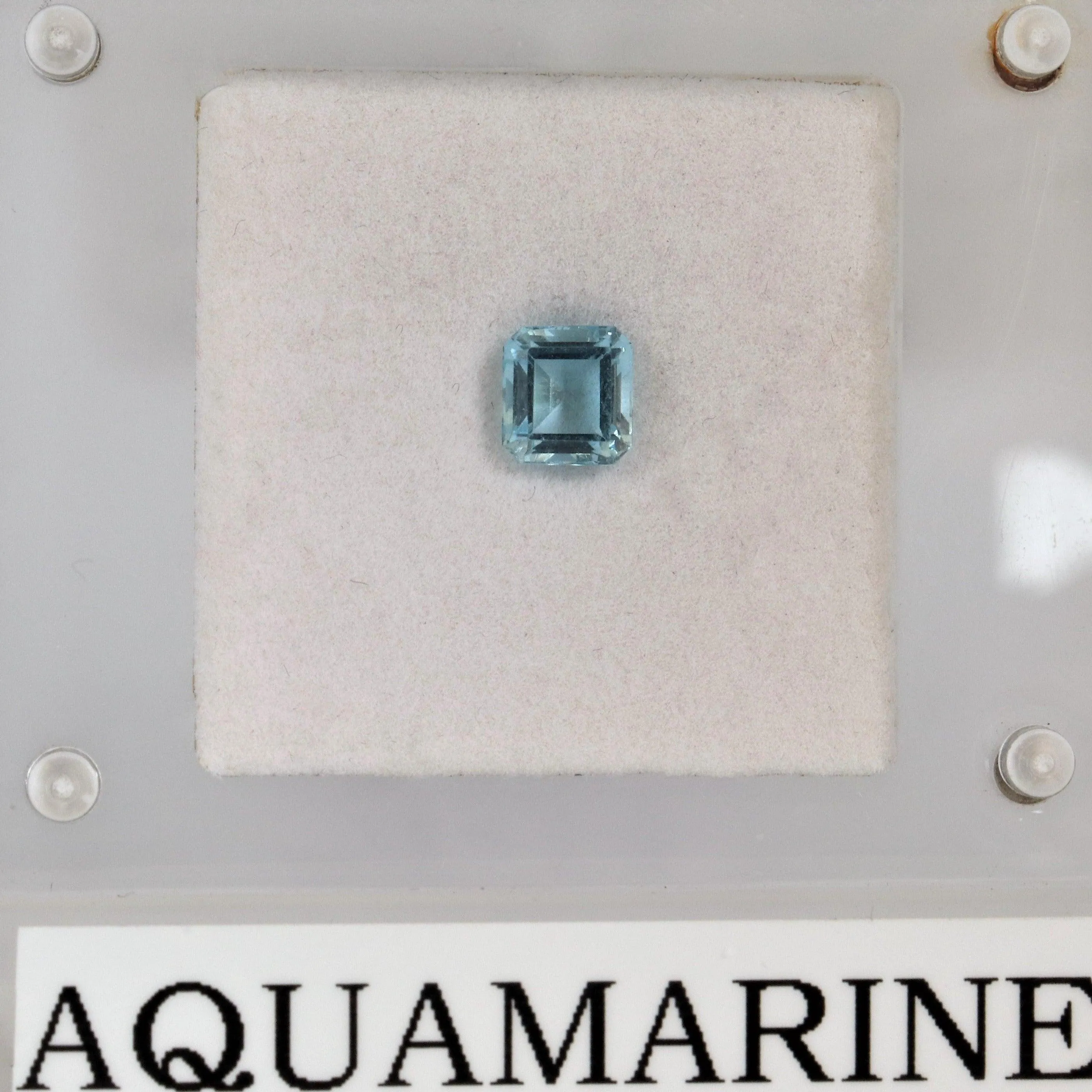 5.6mm x 5.9mm Cushion Aquamarine Stone