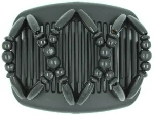 African Butterfly Hair Comb - Beada Black 75