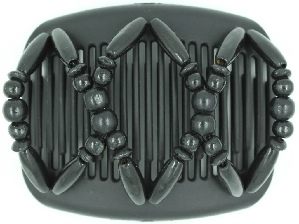 African Butterfly Hair Comb - Beada Black 75