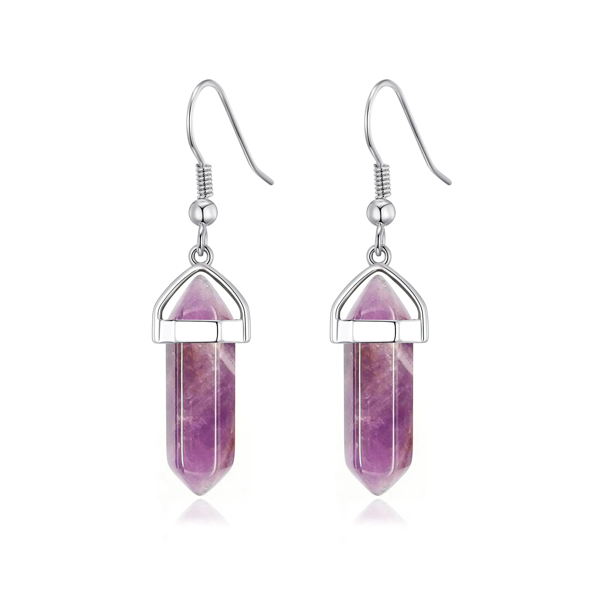 Amethyst Gemstone Drop Earrings