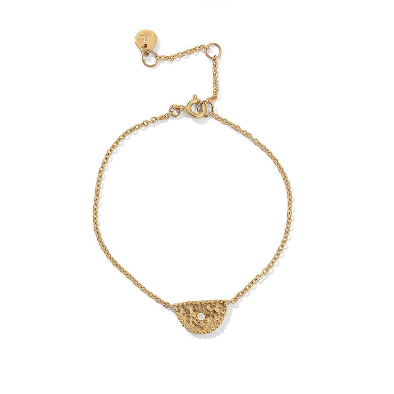 Amulet Bracelet, Diamond, 9kt Yellow Gold