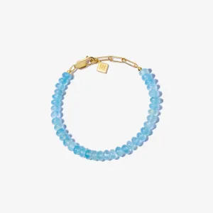 AQUAMARINE CANDY BEADS BRACELET