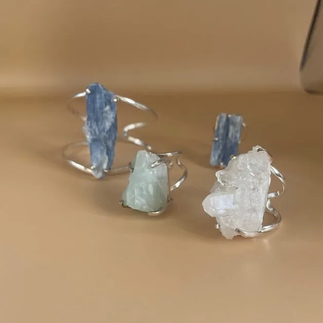 Aquamarine Crystal Ring