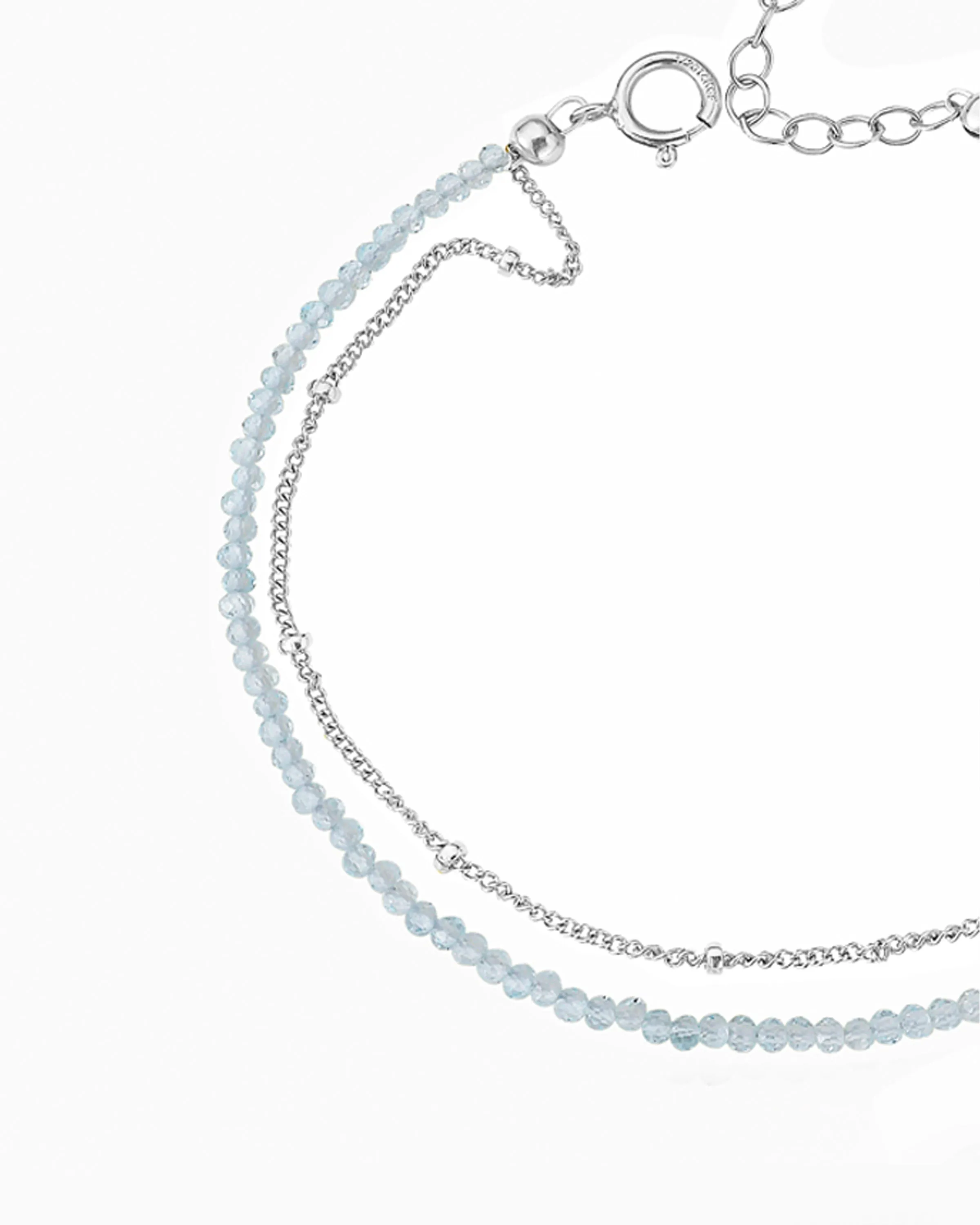 AQUAMARINE DOUBLE BRACELET