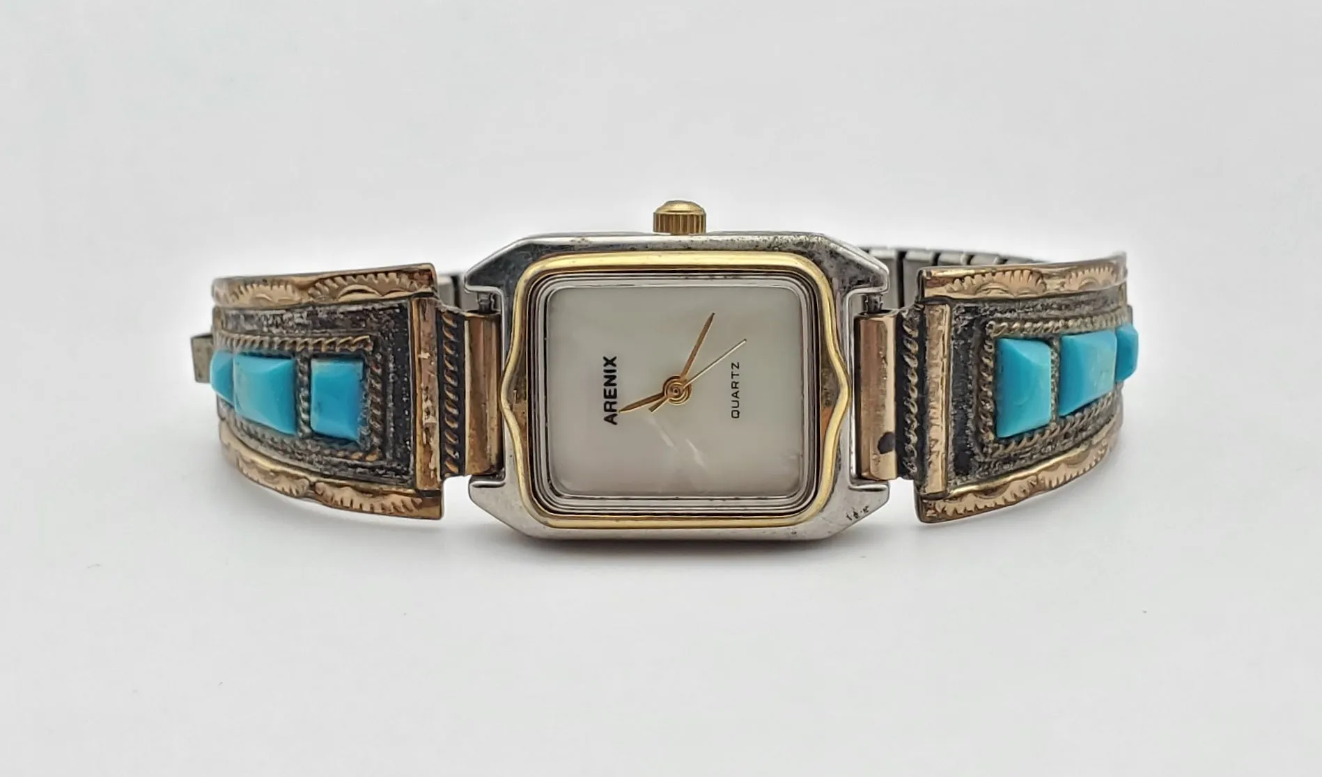 Arenix - Vintage Wristwatch with Southwestern Design Expandable Wristband