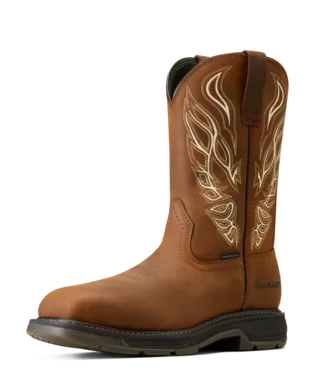 Ariat Boots, 11 inch WorkHog XT Phoenix Carbon Toe Work Boot, 10046931 DISTRESSED BROWN