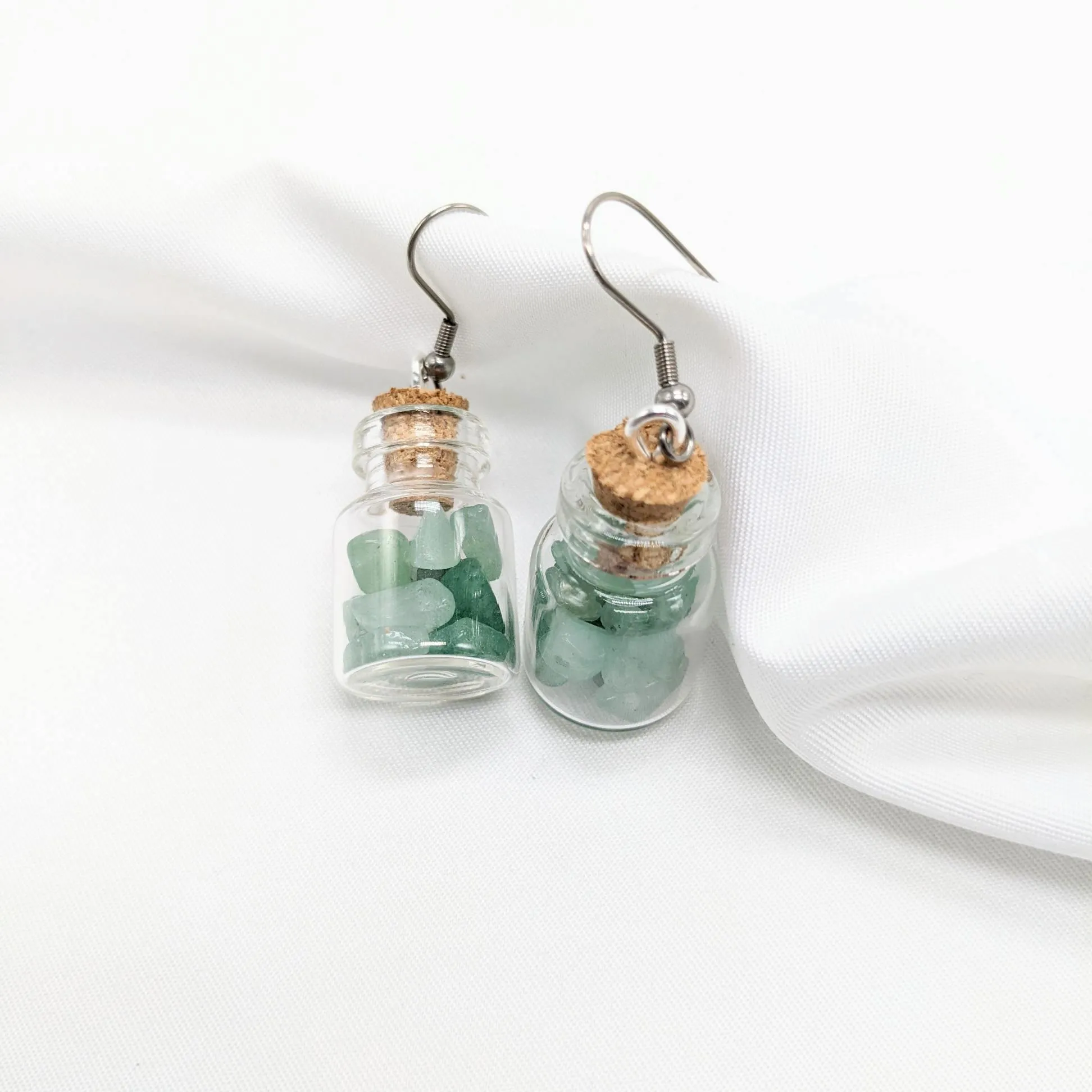 Aventurine in a Bottle Earrings