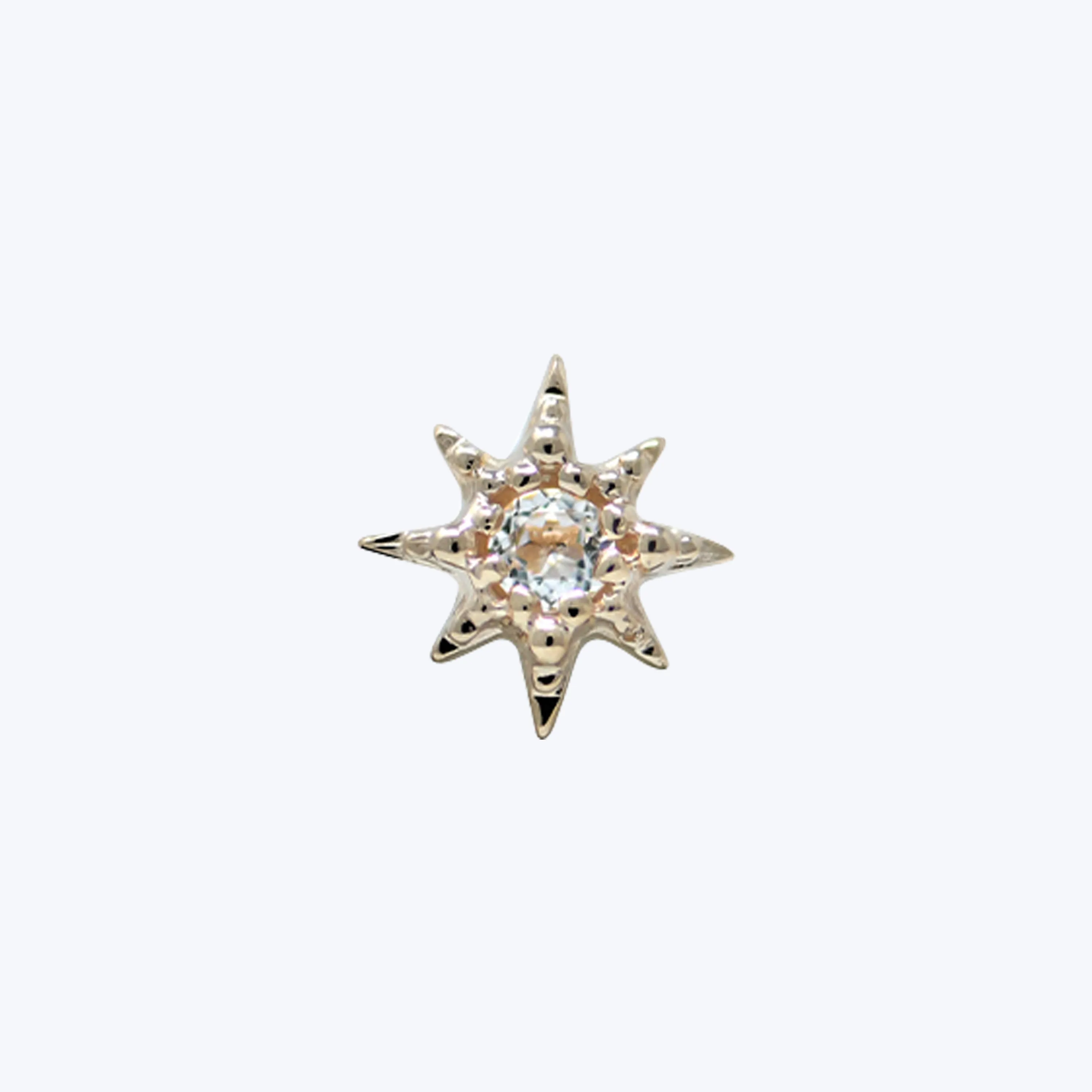 Aztec Micro Starburst Clear Topaz Stud