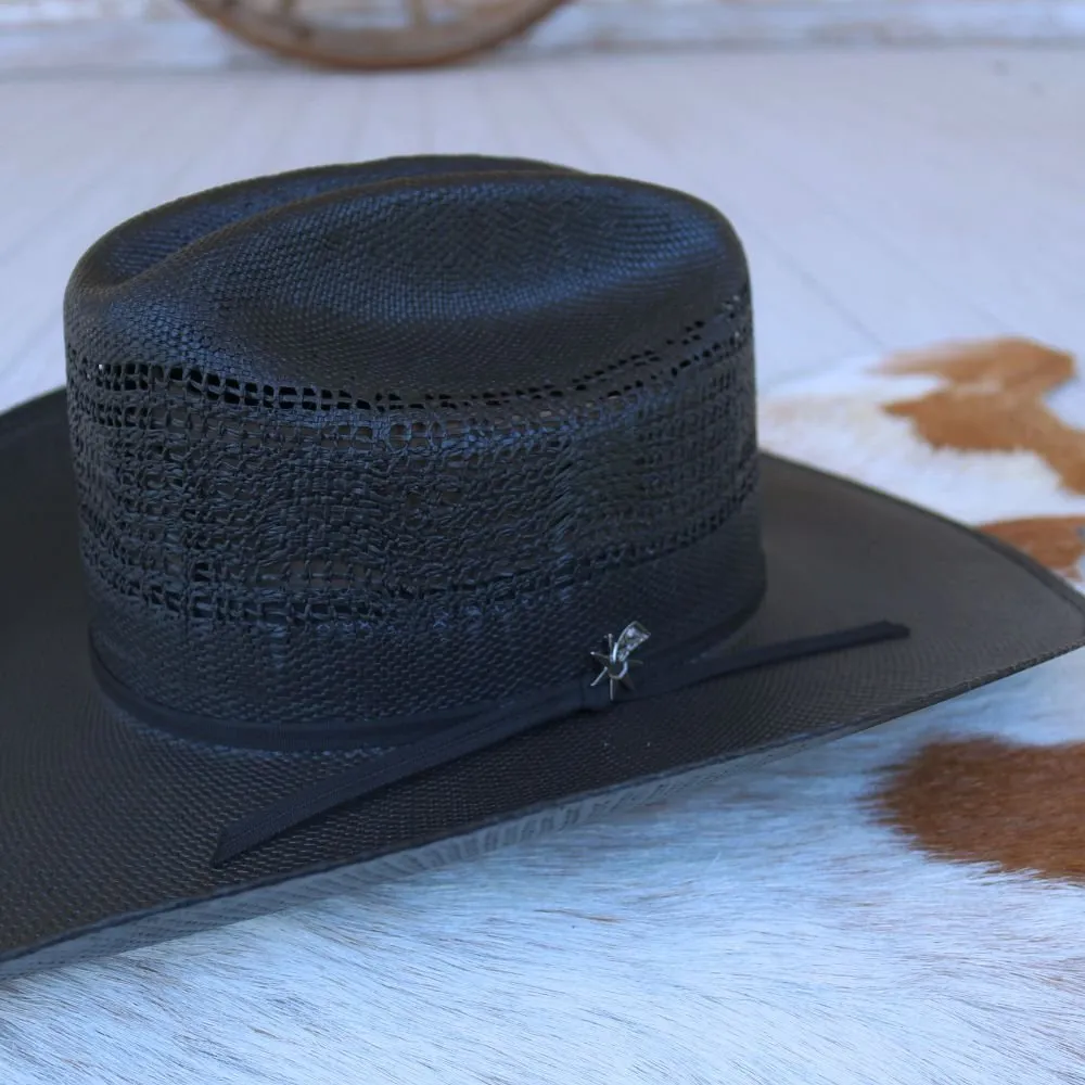 Bailey Black Straw Cowboy Hat - Desert Knight