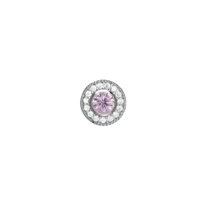 Birth Gems Pink Sapphire Necklace Charm