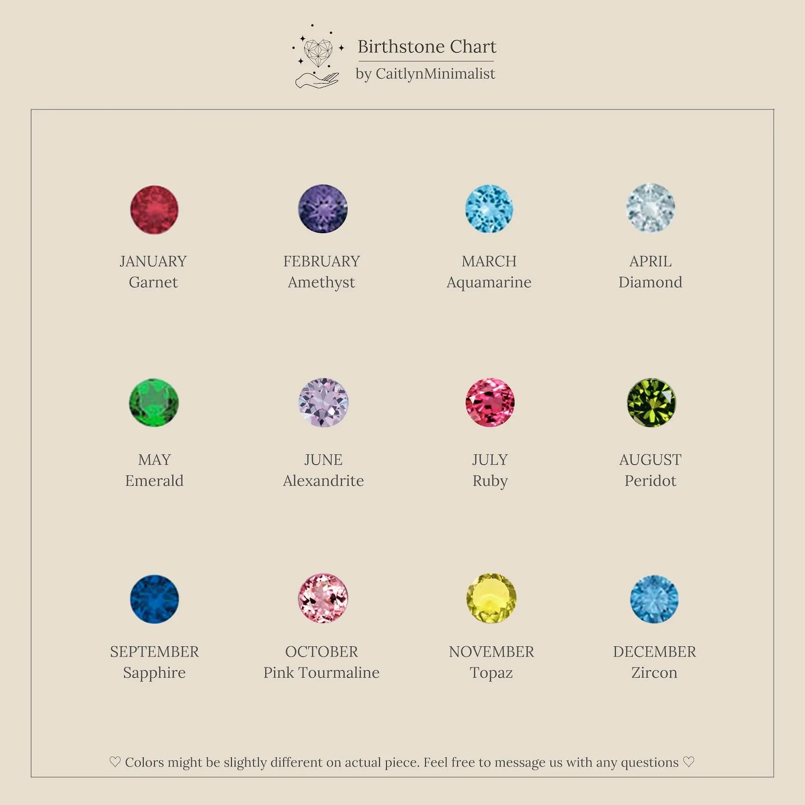 Birthstone Huggies