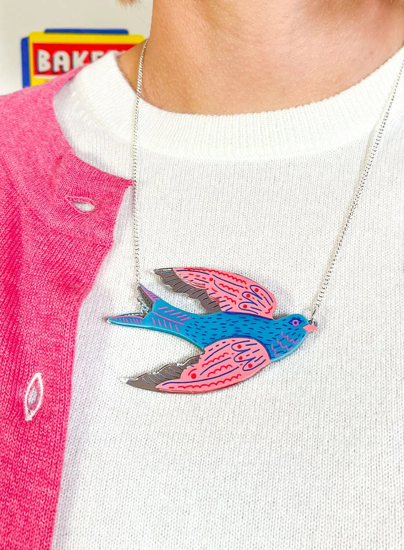 Blue Bird Necklace