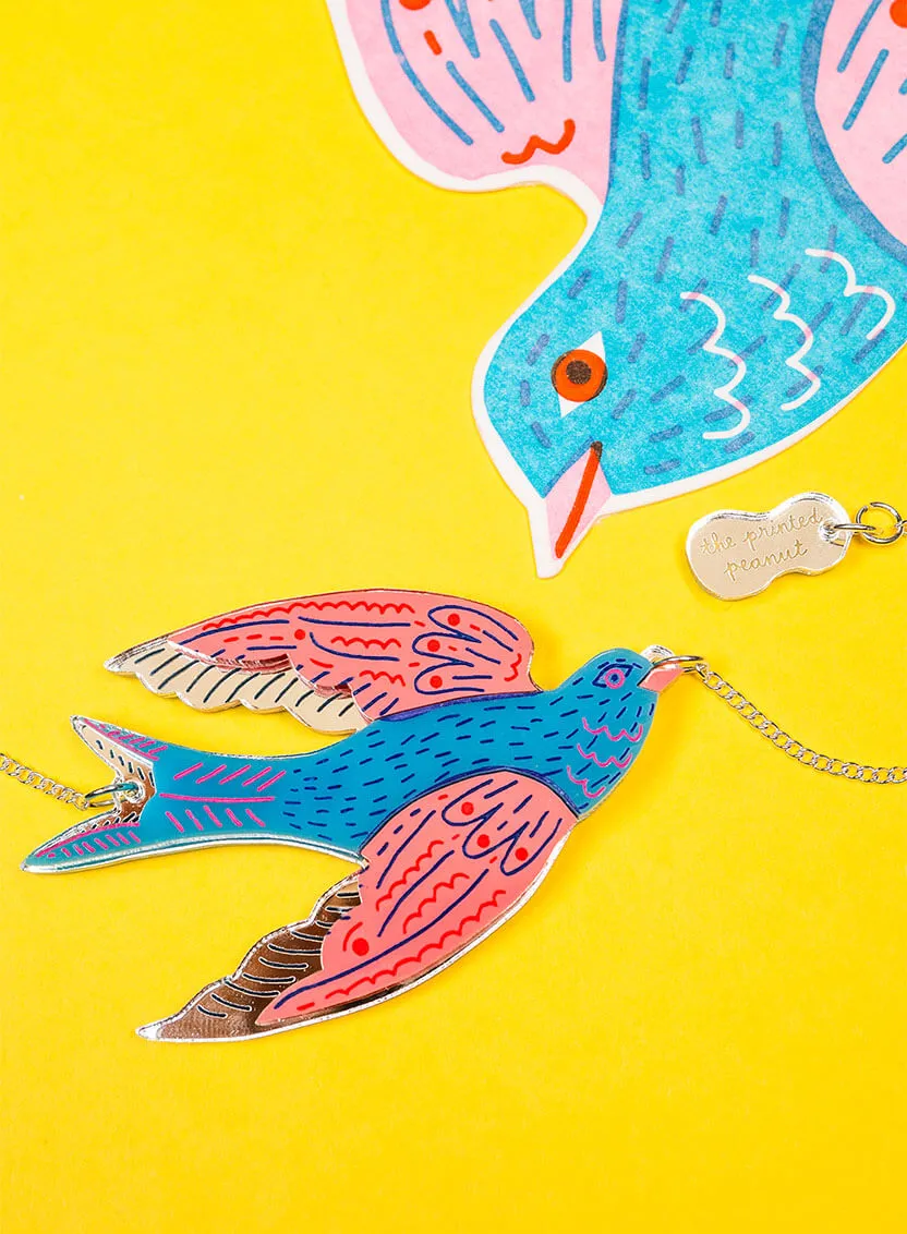 Blue Bird Necklace