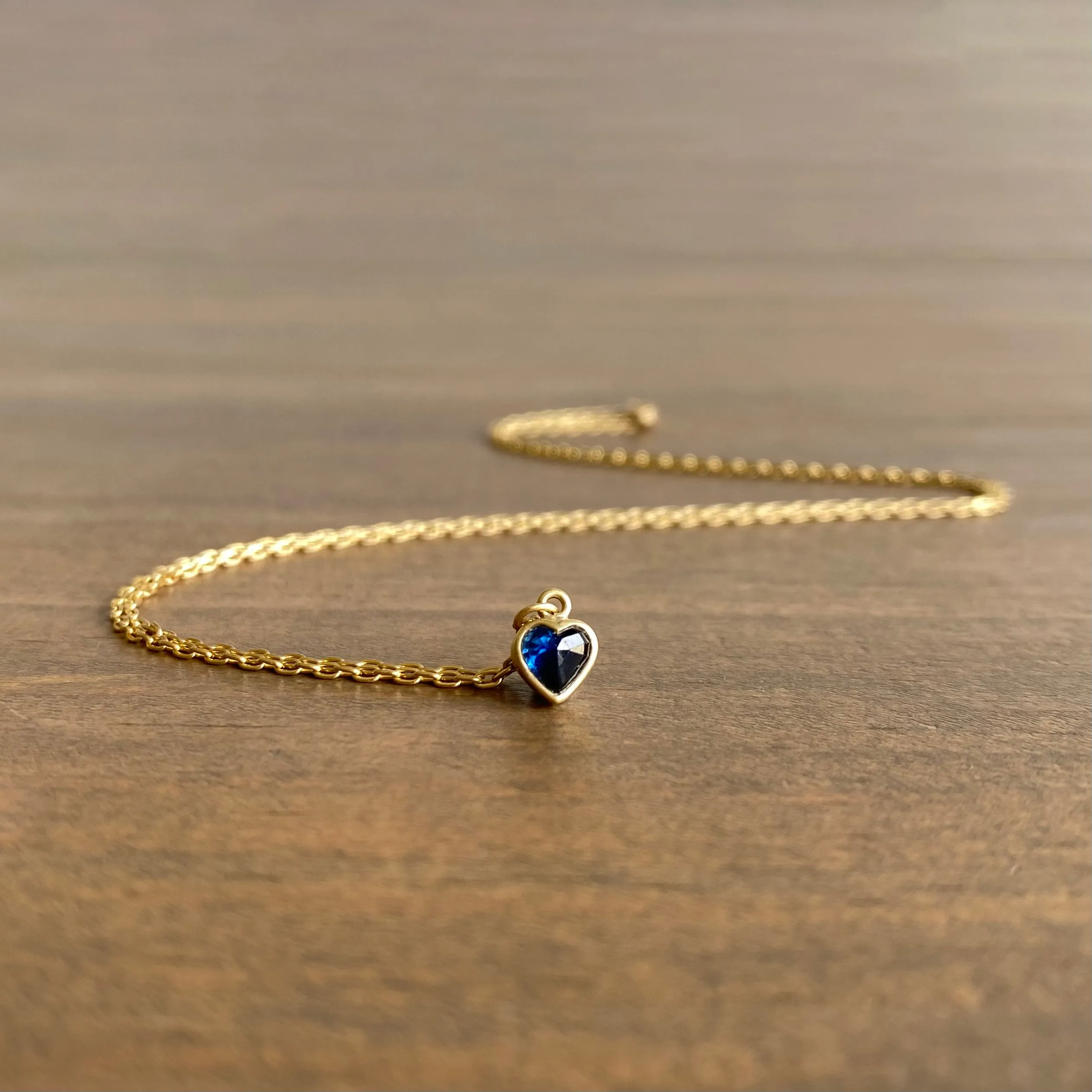 Blue Sapphire Sweetheart Pendant