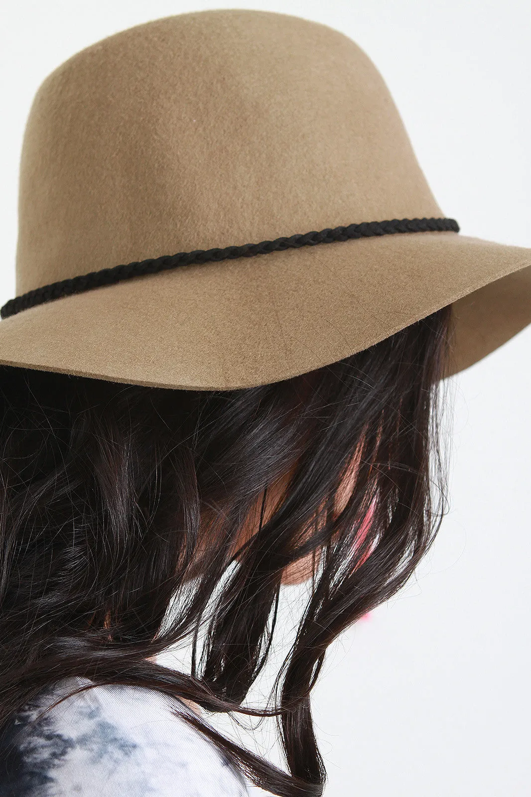 Braided Cord Felt Fedora