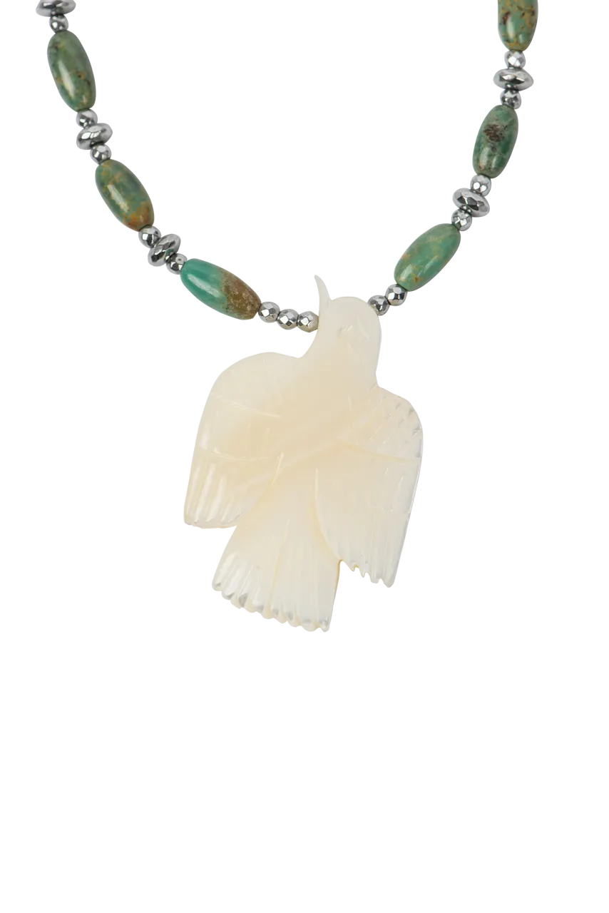 Breathe Deep Turquoise Thunderbird Necklace