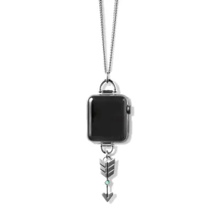 Bucardo Charm Apple Watch Necklace in Arrow Silver Series 1-3