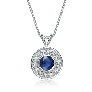 Camille Blue Round Necklace