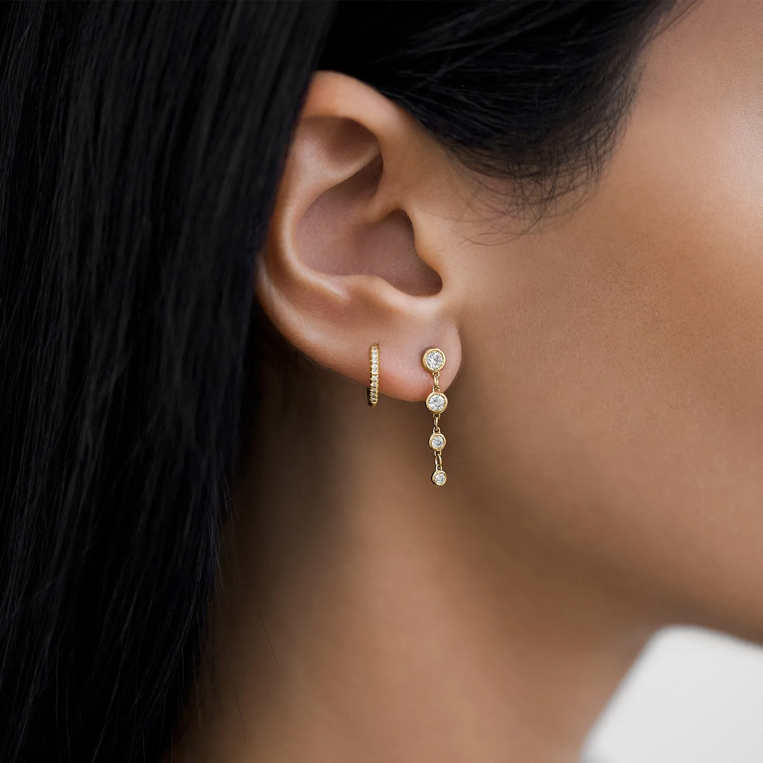 Classic Diamond Drop Earrings