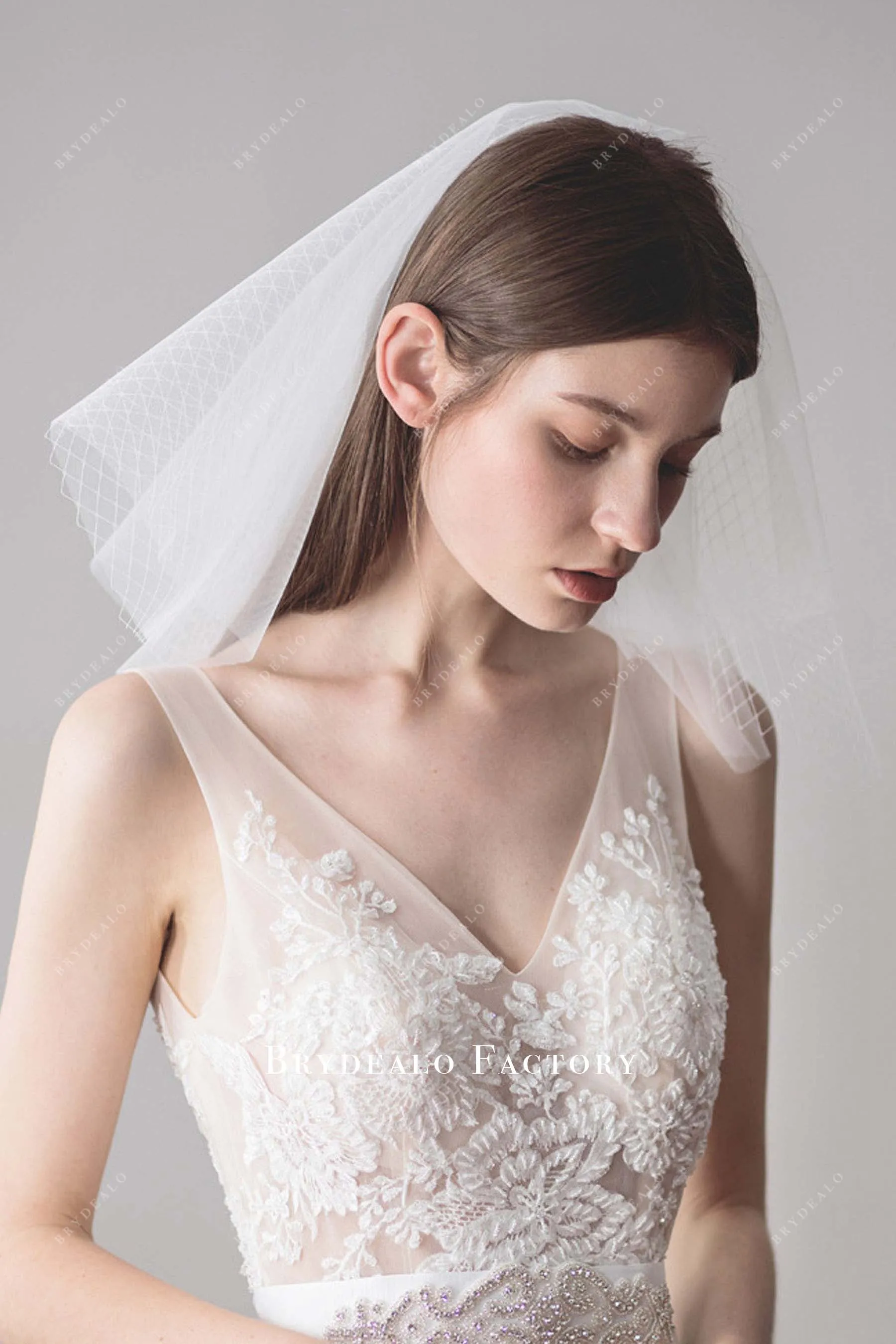 Classic Tiered Shoulder Length Wedding Veil