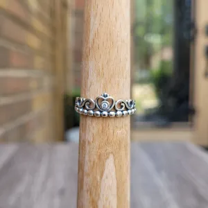 Crown heart silver 925 ring