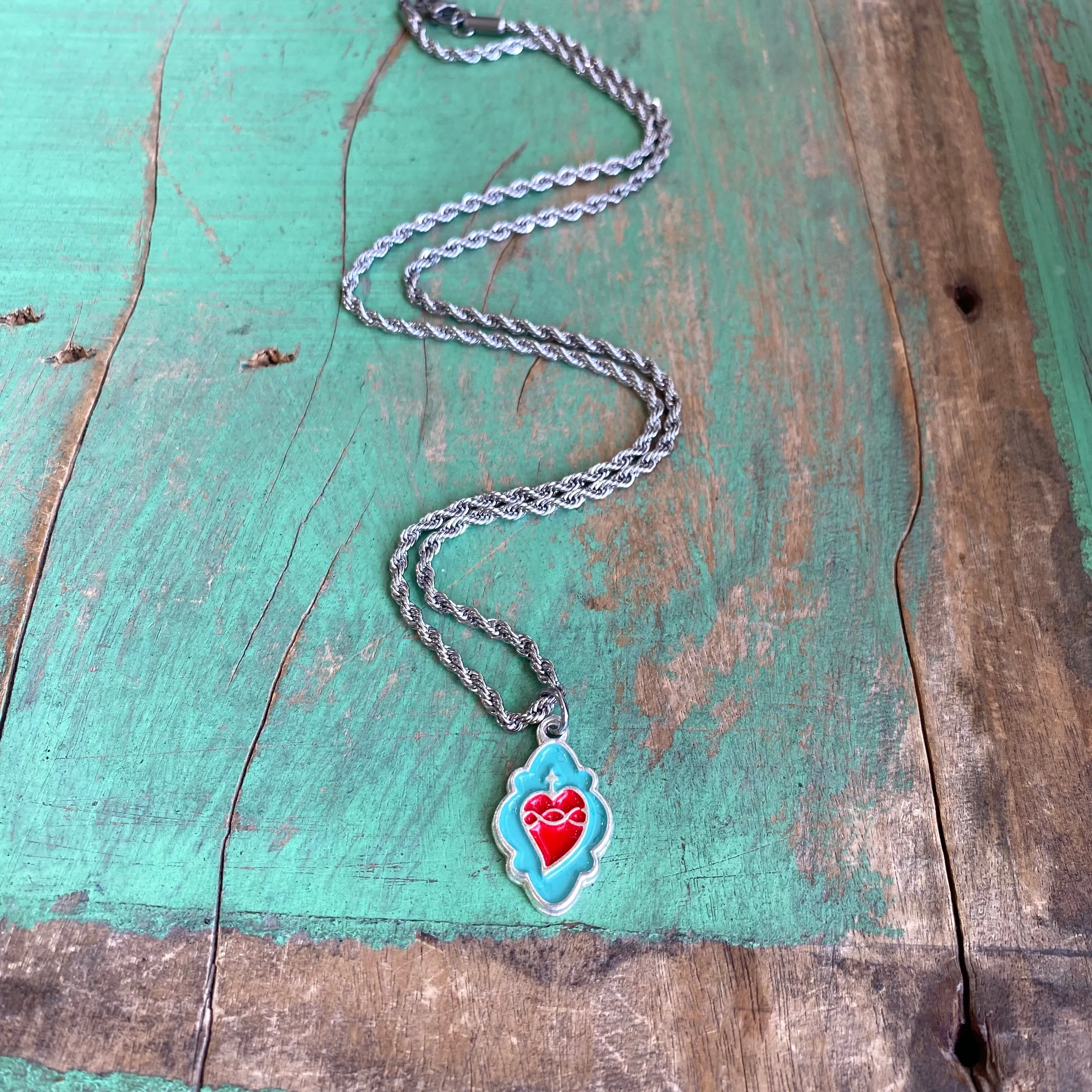 Crown of Thorns Heart Necklace