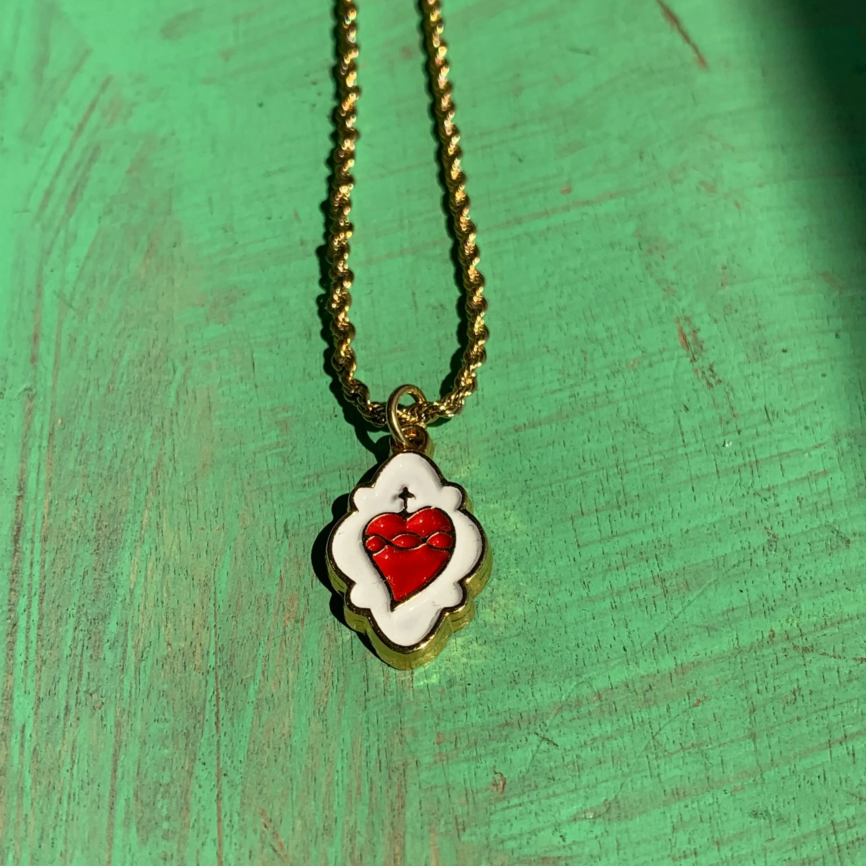 Crown of Thorns Heart Necklace