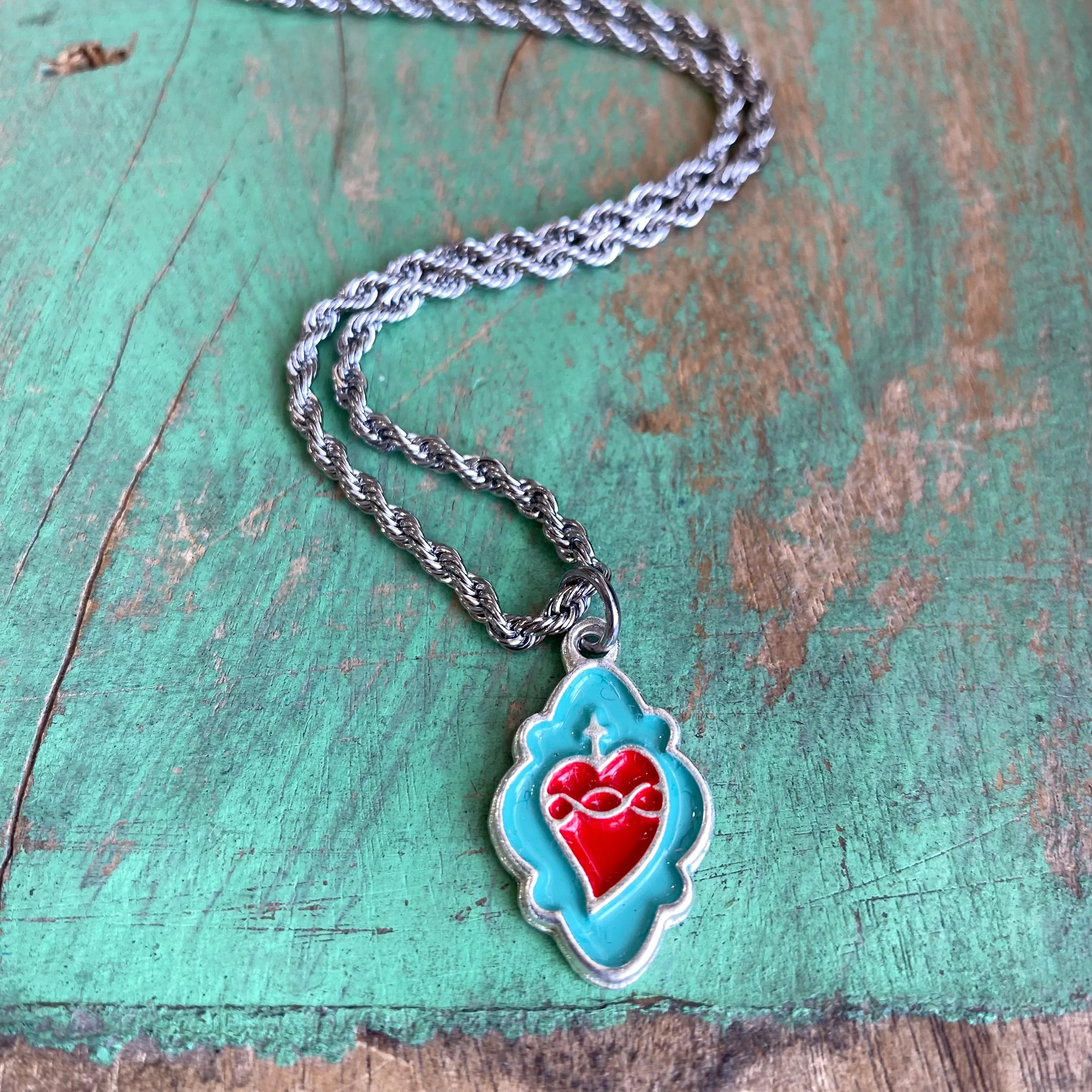 Crown of Thorns Heart Necklace