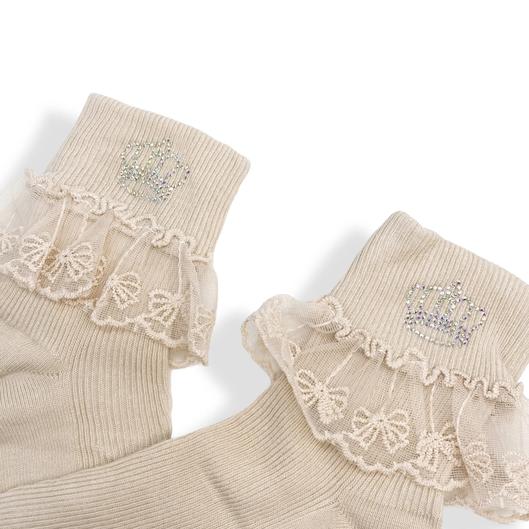 Crown Rhinestone Socks