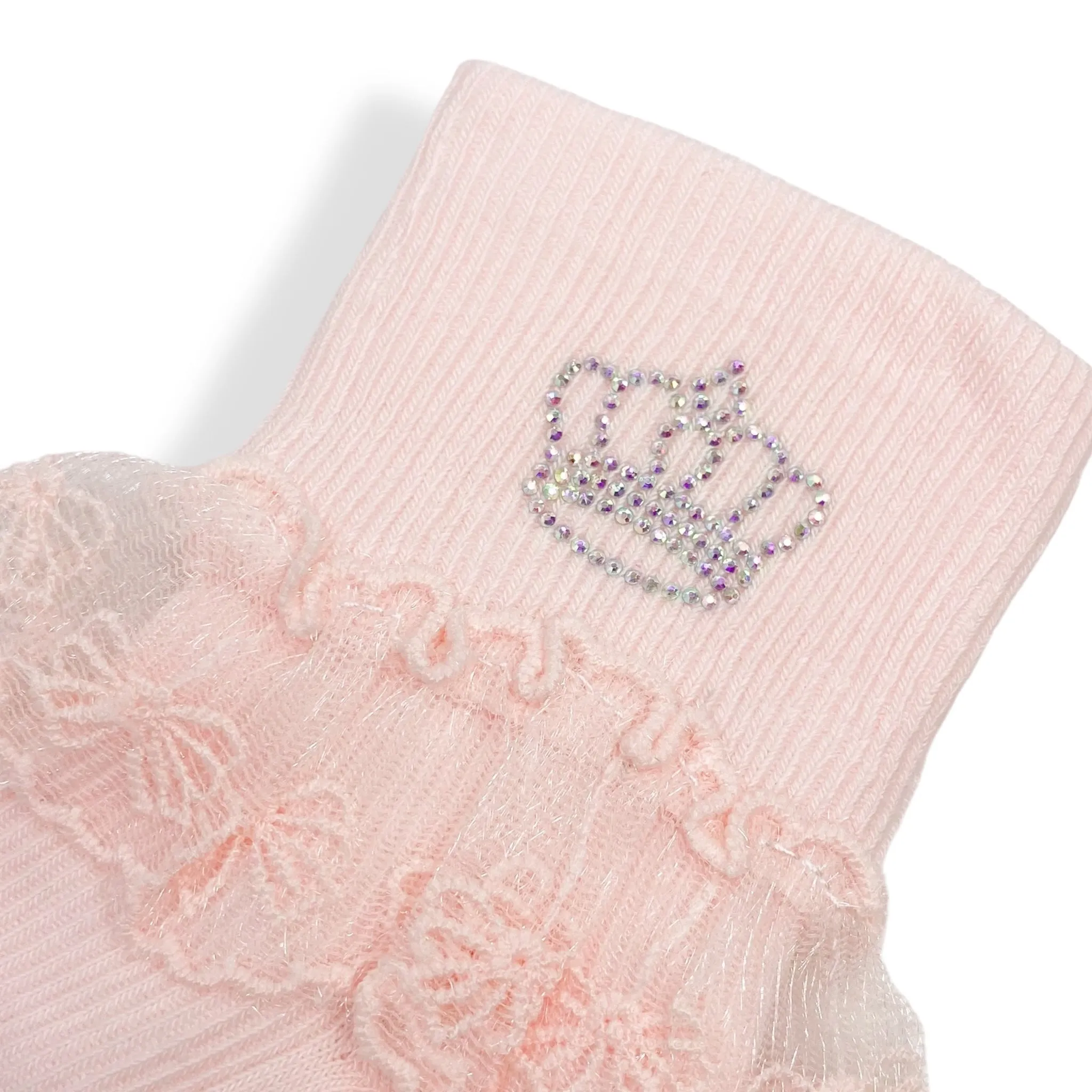 Crown Rhinestone Socks