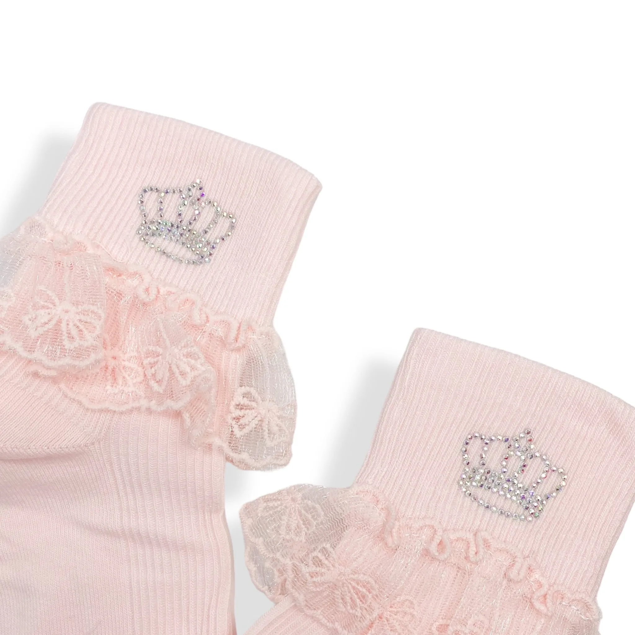 Crown Rhinestone Socks