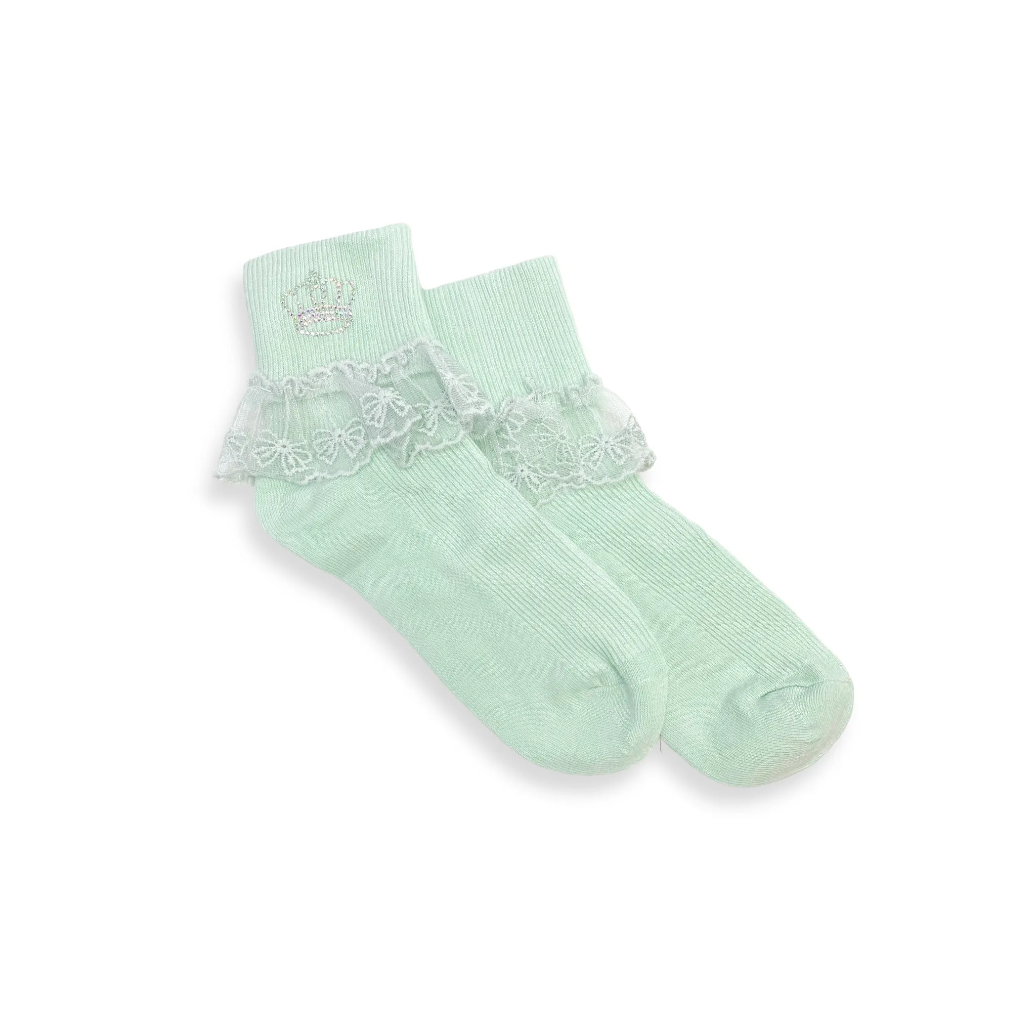 Crown Rhinestone Socks