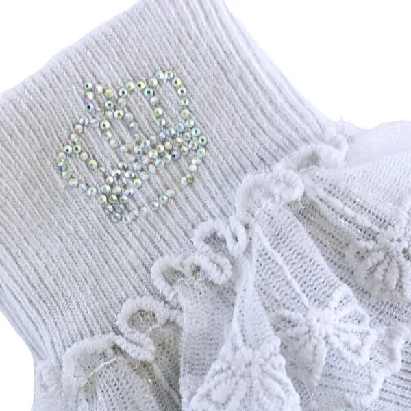 Crown Rhinestone Socks