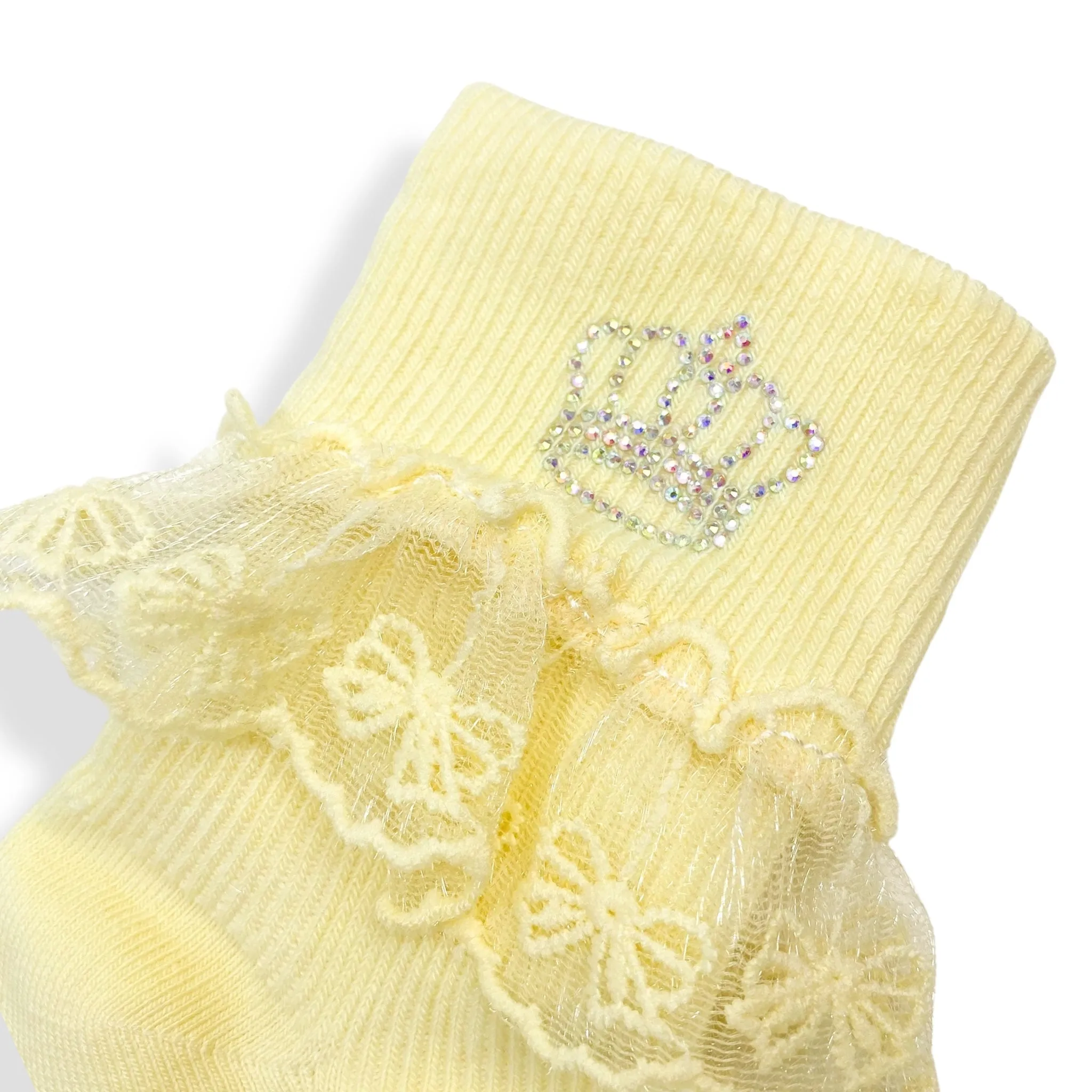 Crown Rhinestone Socks