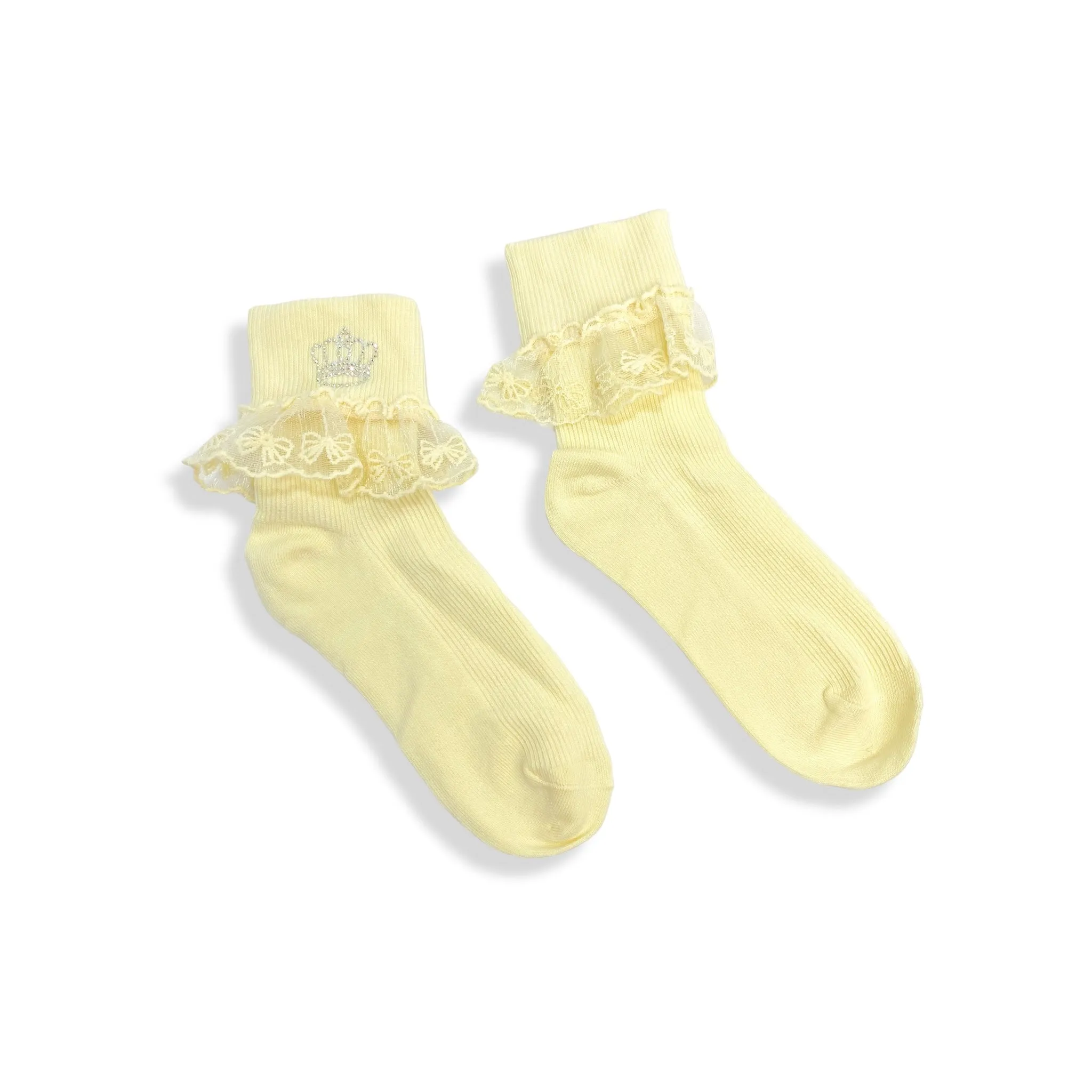 Crown Rhinestone Socks