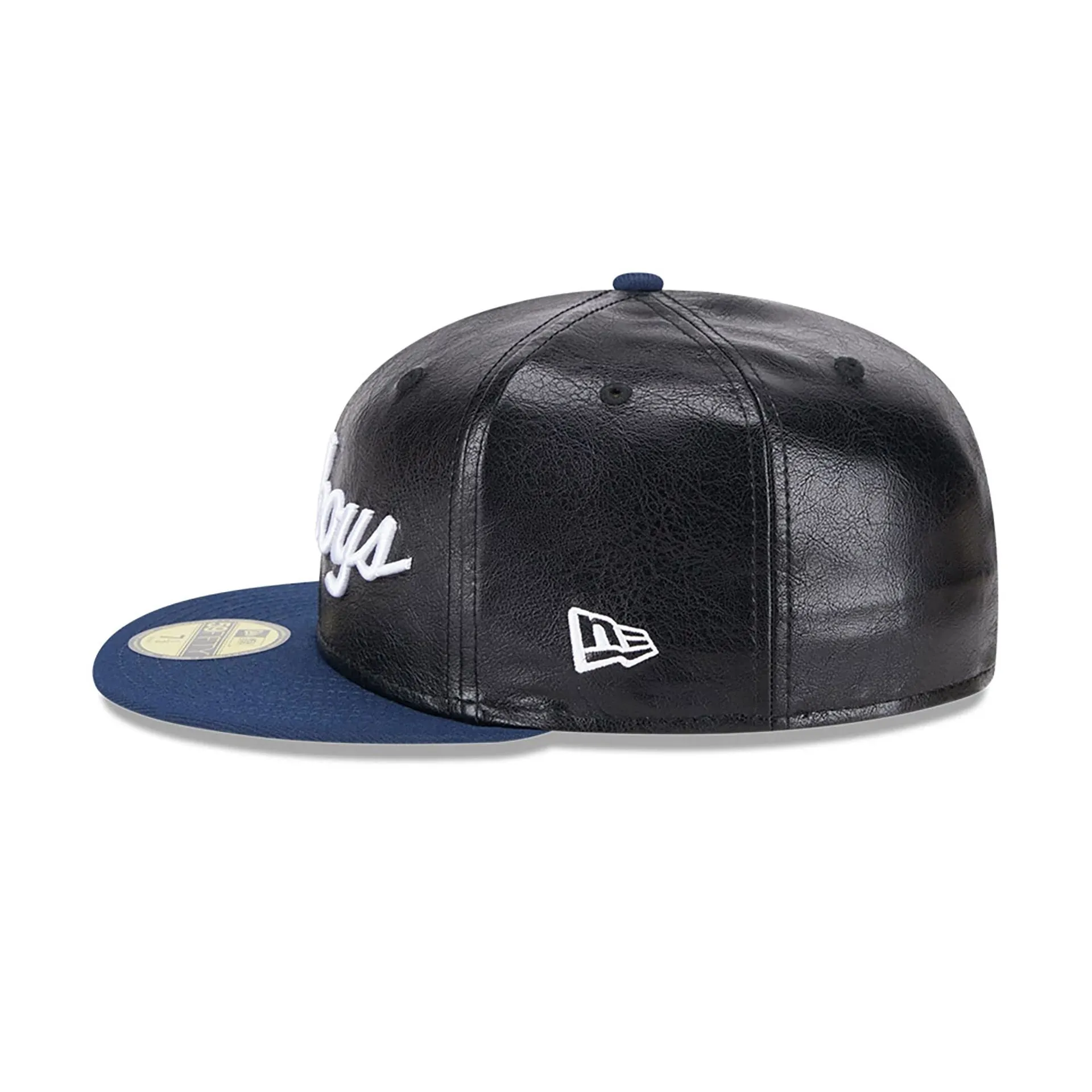 Dallas Cowboys Faux Leather Crown Black 59FIFTY Fitted Cap