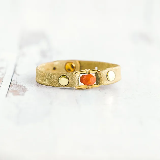 Desert Rose Bracelet - Gold - Carnelian