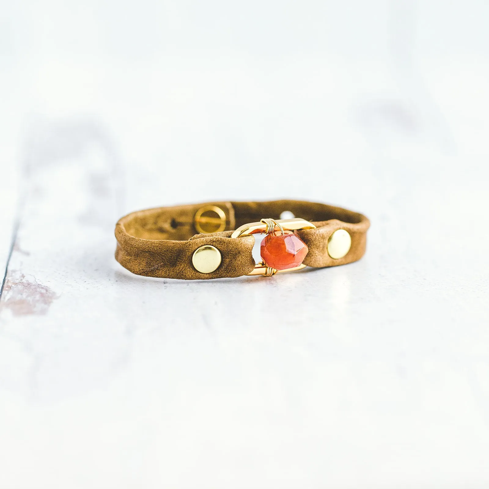 Desert Rose Bracelet - Gold - Carnelian