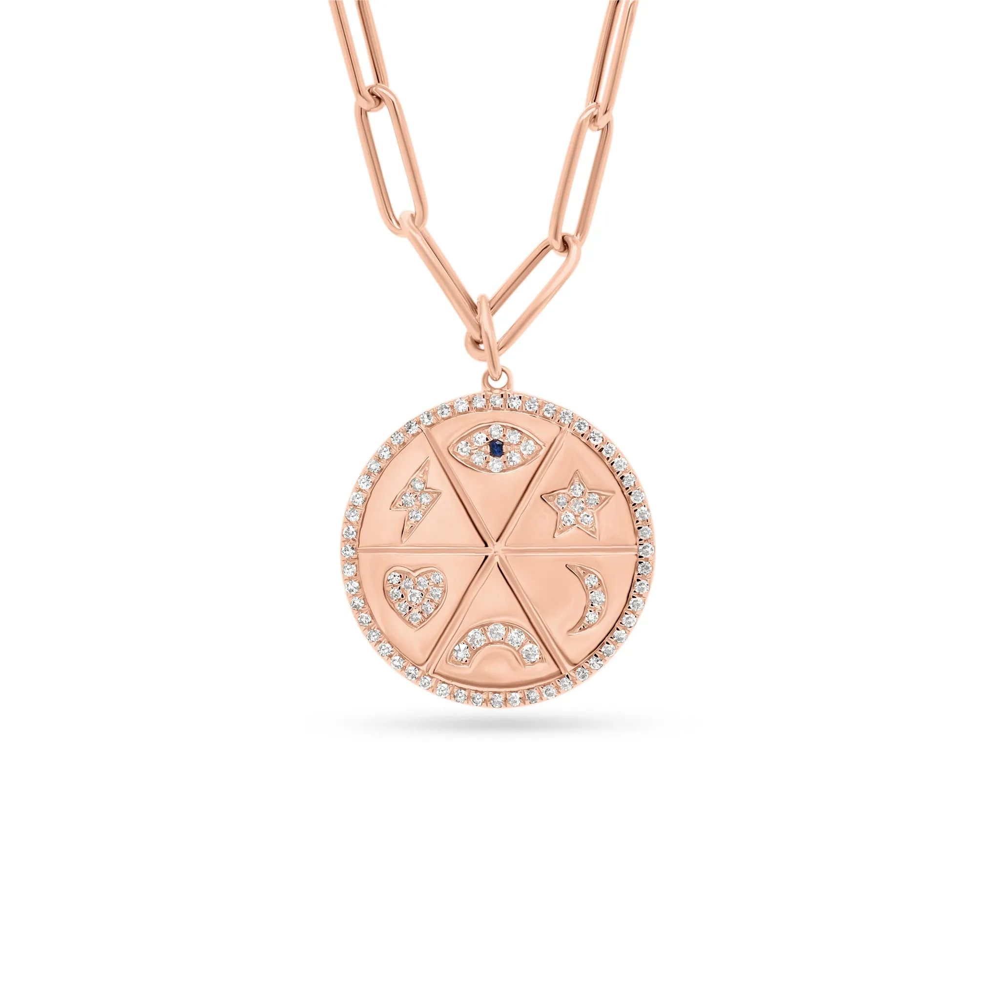 Diamond Good Vibes Medallion Necklace