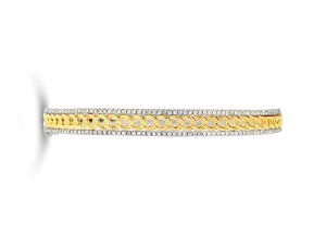 Diamond Rails with Gold Link Bracelet