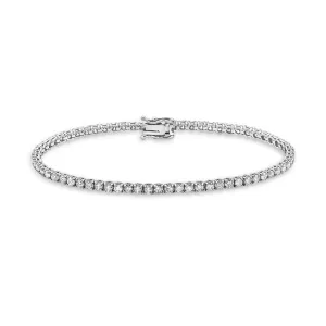 Diamond Tennis Bracelet (2.50 ct.) 2 mm 4-Prongs Setting in 14K Gold